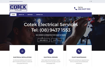 COTEK Electrical Services website
