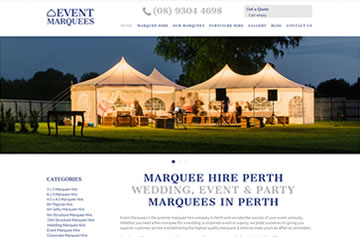 Event Marquees website