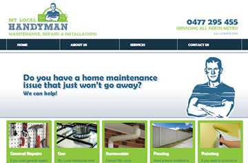My Local Handyman website - Perth web design