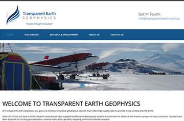 Transparent Earth Geophysics website